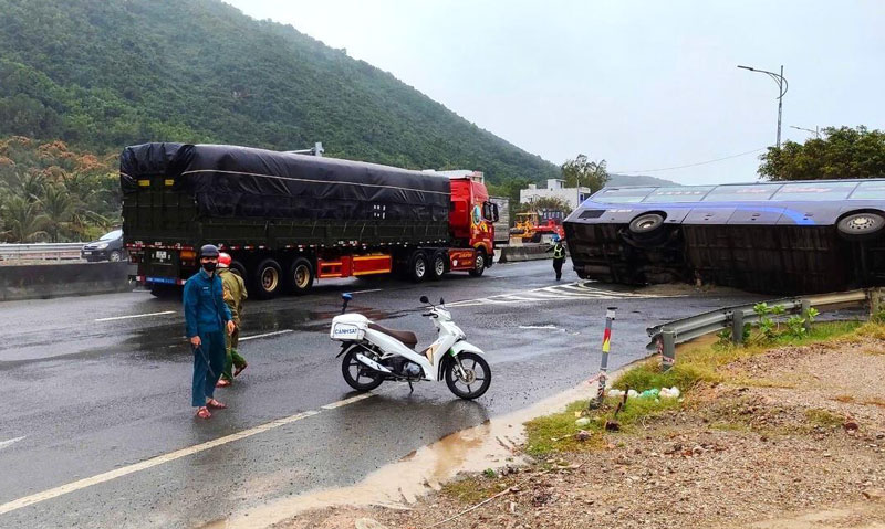 Hiện trường vụ tai nạn - Ảnh: Nguyễn Gia.