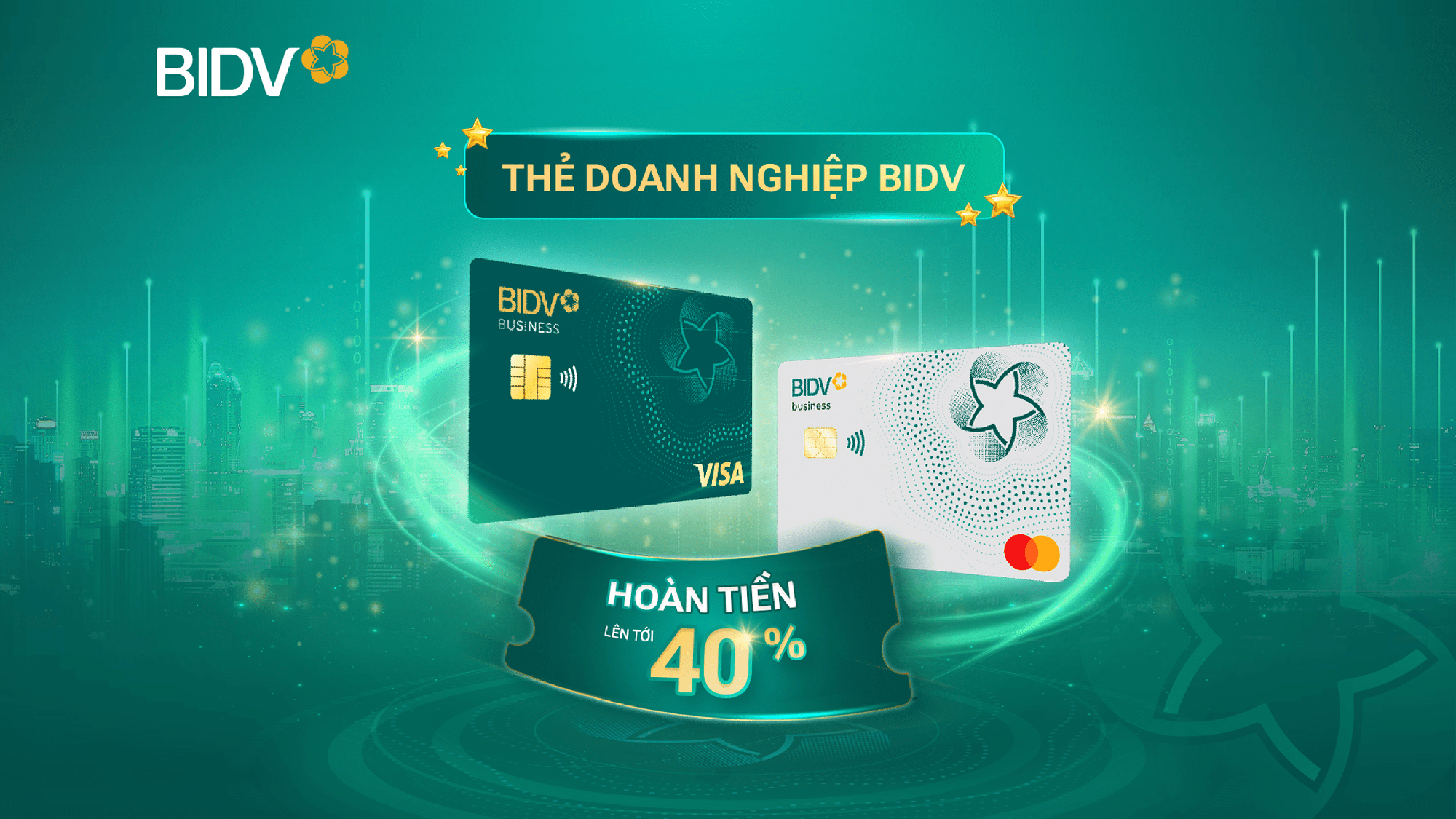 Hoàn tiền lên tới 40% cho chủ thẻ BIDV Business- Ảnh 1. Hoàn tiền lên tới 40% cho chủ thẻ BIDV Business- Ảnh 1.