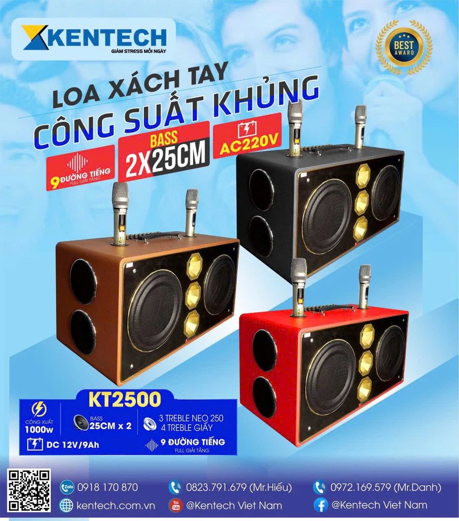 LOA XÁCH TAY KENTECH KT2500